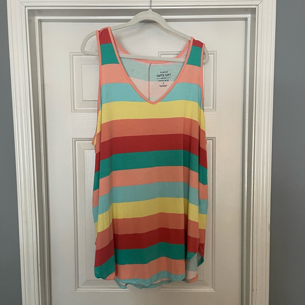 Long tunic style tank top, size 4 from torrid.